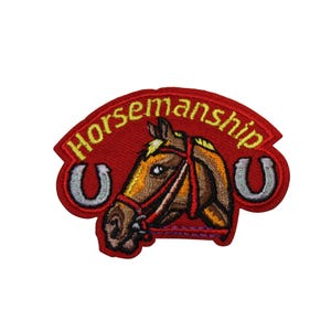 Horsemanship Embroidered Iron On Patch - Horse 52-M