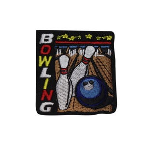 Bowling Embroidered Iron On Patch 46-Y