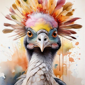 Clipart di Gru coronata grigia. 16 immagini digitali. 300 dpi. 4000 px.