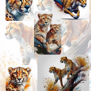 Cheetah digital images. Witness the beauty of the savanna with these 16, stunning clipart
