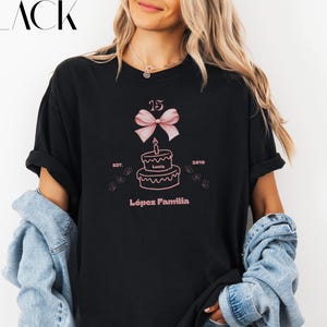 Mis Quince Squad Shirt Comfort Colors Custom Quinceanera Shirt Matching Quinceanera Gift 15th Birthday Party Tshirt Bow Mis Quince Anos gift