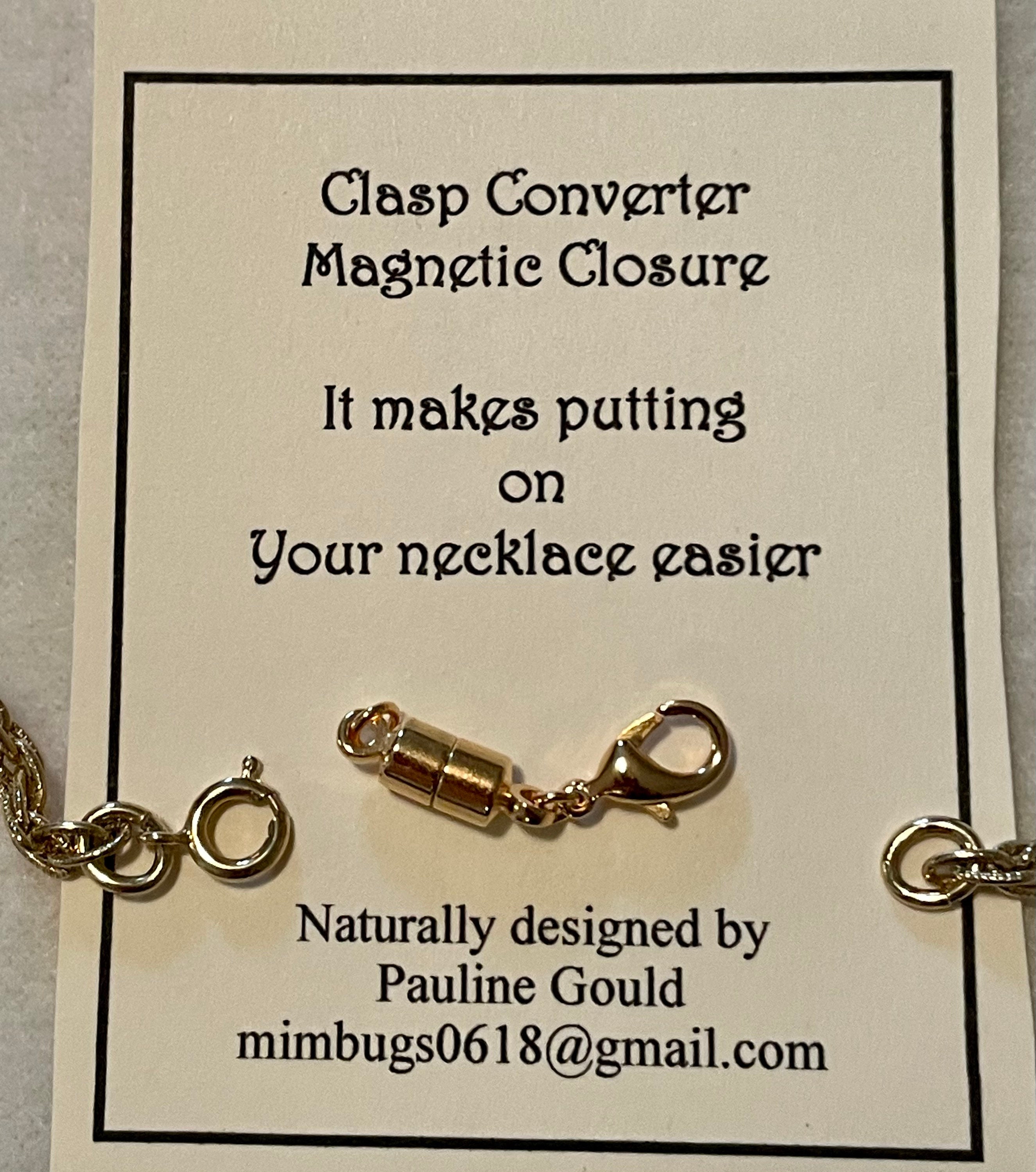 MAGNETIC NECKLACE CLASPS And Closures - Chain Extender Jewelry Clasp  Converter £4.39 - PicClick UK