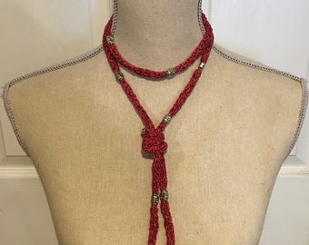 Bright Wine Colored Necklace...Magnetic Clasp