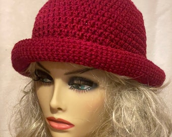 Cranberry Burgundy Cloche….Free Delivery