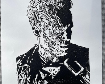 Lámina linográfica de Terminator 2: "Ahora sé por qué lloras" (edición limitada)