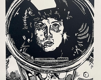 ALIEN 1979 Impresión en linóleo de Ripley: "Ripley, traje espacial" Edición limitada