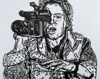 Regreso al futuro, impresión en linóleo: «Marty, 1985», edición limitada