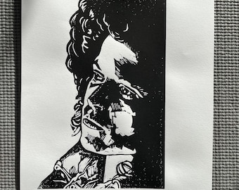 ALIEN 1979 Ripley Linocut Art Print Edición limitada