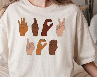 Comfort Colors Fuck ICE Hand Sign Language Shirt, Anti Trump Sweatshirt, Anti ICE Tee, Immigration Hoodie, Chinga La Migra Shirt Gift