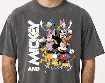 Mickey and Friends Shirt, Disney Friends T Shirt, Mickey Mouse Group Tee, Disney Family Vacation Shirt, Retro Disney Graphic Tee