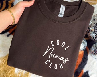 Cool Nanas Pawpaws Club Sweatshirt Unisex Crewneck Grandparent Gift Holiday Christmas Family Matching Apparel Cute Graphic