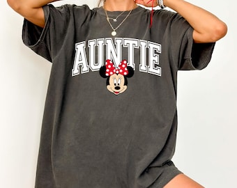 Auntie Disney Shirt, Minnie Mouse Aunt Tee, Custom Disneyland Auntie Gift, Matching Disney Trip Outfit, Mickey and Friends Aunt Shirt