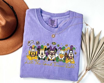 Disney Mardi Gras Shirt, Let The Good Times Roll Crewneck, Purple Festival Shirt, Unisex Carnival Outfit, New Orleans Vibe