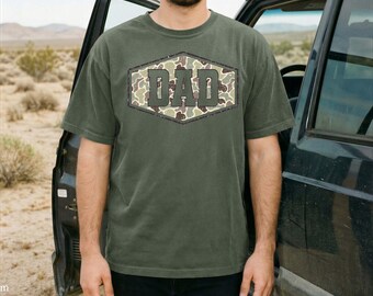 Dad Shirt, Camouflage Dad Shirt, Retro Varsity Dad Tee, Fathers Day Gift, Grandpa Shirt, Retro Dad Shirt, Gift For Dad