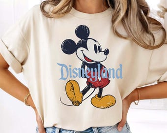 Camiseta retro de Mickey de Disneyland, camiseta de parque Disney vintage, regalo mágico, camiseta vintage de Mickey, camiseta de vacaciones de Disney, camiseta de Mickey de Disneyland