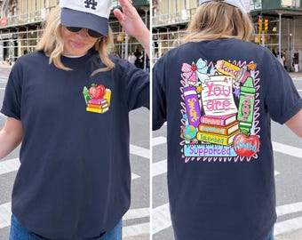 Camiseta "Você é Professora" - Presente Feliz Volta às Aulas - Moletom Feminino para Professoras - Seja Gentil - Camiseta para Professoras do Ensino Fundamental - Camiseta para Professoras