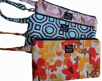 DESIGN YOUR OWN Wristlet Clutch Zipper Gadget Iphone Camera Pouch Wallet  Small Purse Washable