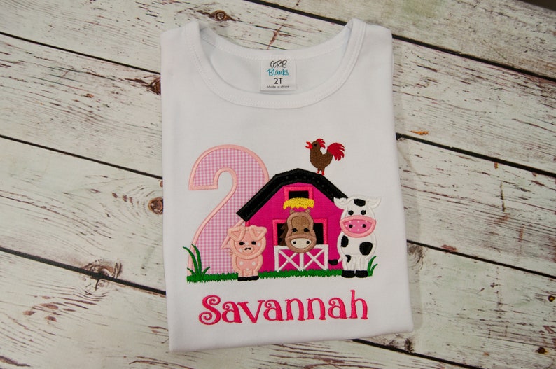 Farm Birthday Shirt Boy Birthday Shirt Girl Birthday Shirt Etsy
