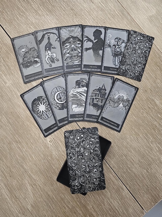 3D Printed Phasmophobia Tarot Deck & Box Replica Set, Horror Game Inspired Cards, Cursed Possession Prop, Ghost Hunting, Gamer Gift, Spooky