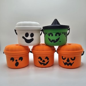 Nicht So Mini Vintage Metallica Halloween Boo Eimer, Happy Meal Eimer, 5er Set, Retro Süßes oder Saures Sammler. 65mx65x42mm