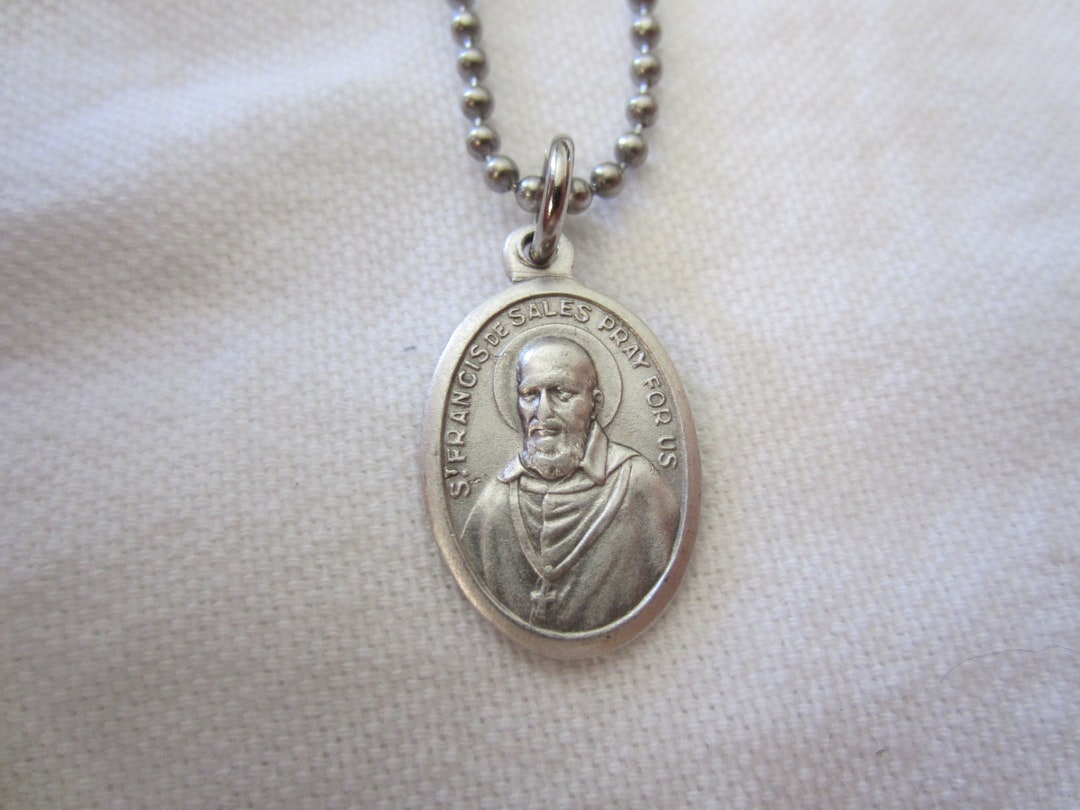 St Francis De Sales Medal & Necklace Set, Patron Journalists Writers ...