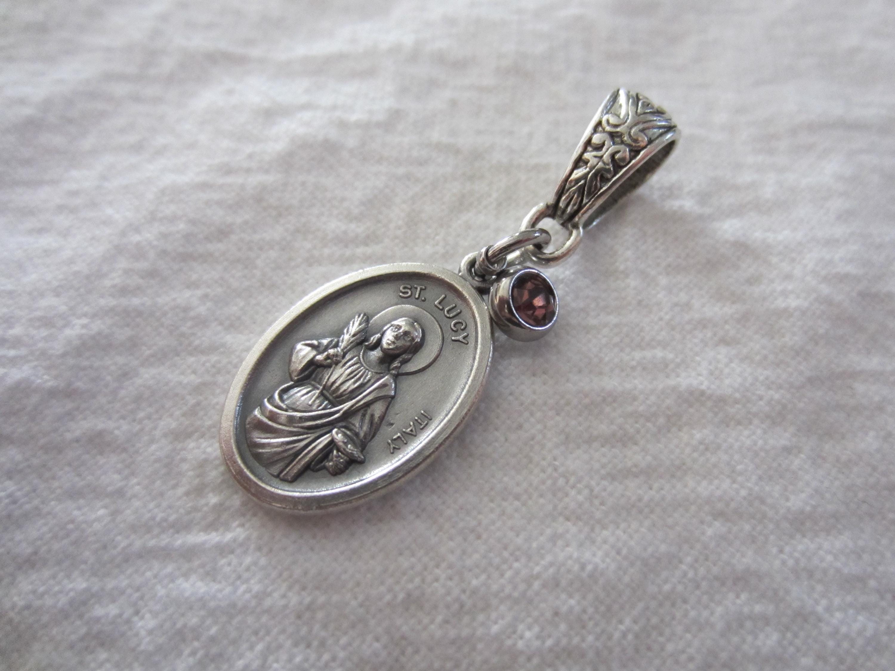 Sterling Silver Saint Lucy Necklace Sterling Silver Lucy Pendant