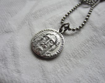 Holy Face of Christ Medal & Necklace Set, Shroud Turin, Saint Veronica, Catholic Devotional Easter Confirmation Baptism Men Women OCIA Gift