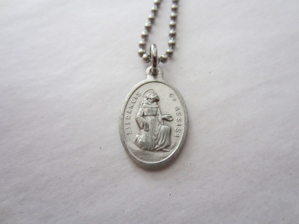 St Francis of Assisi Medal & Necklace Set Patron Animals - Etsy