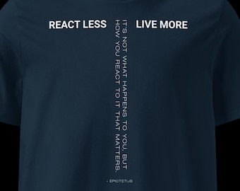 反応を抑え、もっと生きるシャツ | オーガニックコットン ストイック哲学Tシャツ