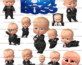 Pacchetto png Baby Boss / 20 graziosi file clipart trasparenti / Download digitale per Cricut / Sublimazione e decorazioni per feste