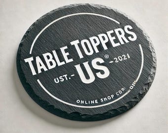 Custom Logo Coasters | Branded Cork or Slate Coaster Set | Business Promo or Client Gift