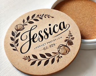 Custom Cork Coasters | Personalized Drink Coasters | Table Decor Gifts by Table Toppers US