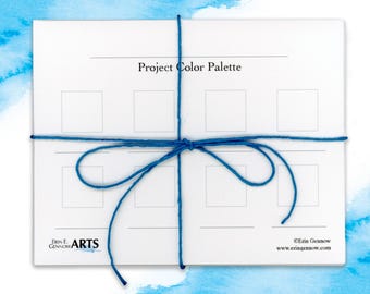 Project Color Palette Swatch Cards for Watercolor