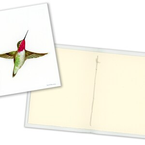Journal - Hummingbird Series, Handmade Travel Notebook, 16 Blank Pages, Perfect for Sketching & Gratitude Writing
