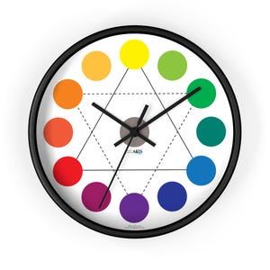 Color Wheel Wall Clock by Erin E. Gennow Arts