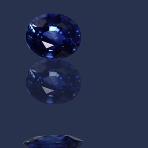 1.06 carat oval-cut blue sapphire