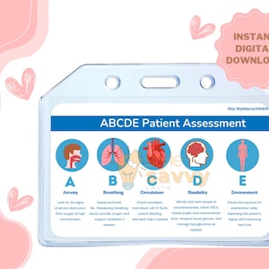 Identificación de evaluación del paciente ABCDE Insertar insignia Buddy / Descargar PDF