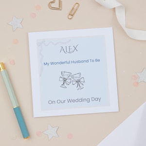 Carte de mariage pour mon futur mari | Carte Matin de mariage de mon marié personnalisée | de moi à vous carte de mariage | Avec enveloppe de luxe