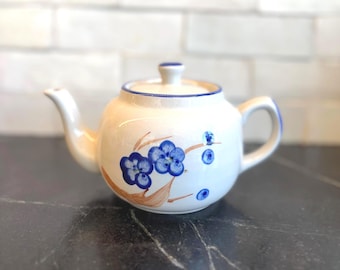 Tetera japonesa vintage pintada a mano