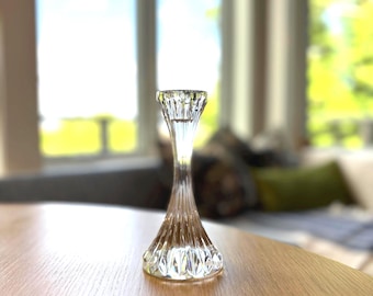 Signed Baccarat Massena French crystal candleholder