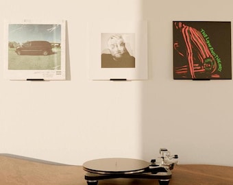 Soporte de pared minimalista para discos de vinilo: Estante para exhibir álbumes