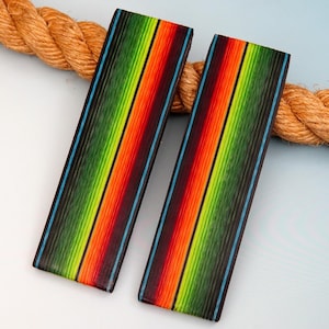 Pair of Mexican Blanket Micarta Knife Scales – Custom Handle Material for Damascus Steel Knives 36