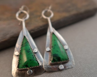 Reduced/Clearance Maw Sit Sit Sterling Silver Dangle Drop Earrings by Strawberry Frog