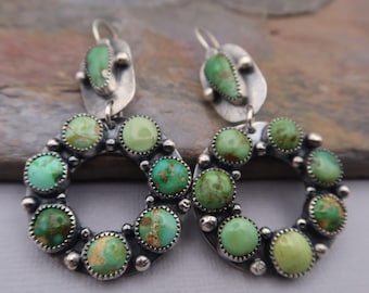 Kolczyki Sonoran Gold Turquoise Silver w stylu kowbojki