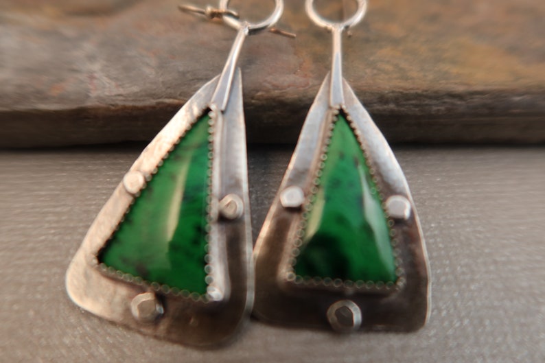 Reduced/Clearance Maw Sit Sit Sterling Silver Dangle Drop Earrings by Strawberry Frog image 4