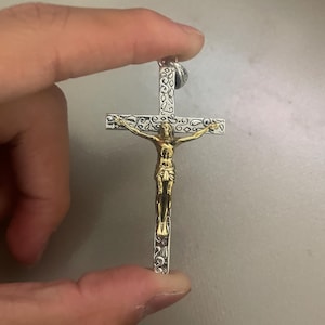 Sterling Silver Crucifix Pendant | Christian Cross Necklace