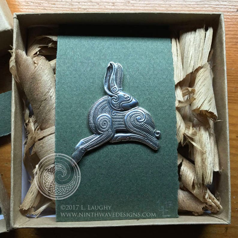 Irish Hare Sterling Silver Pendant Image 0