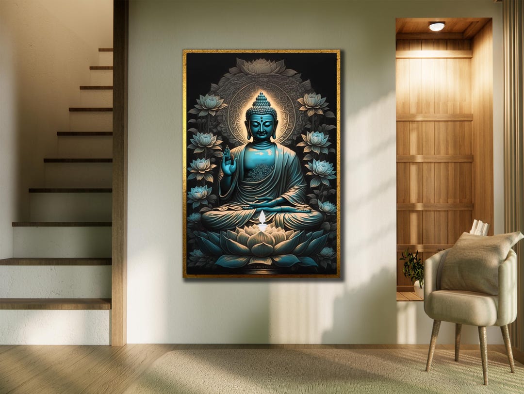 Buddha Canvas Print: Lotus Flower, Spiritual Zen Wall Art - Etsy