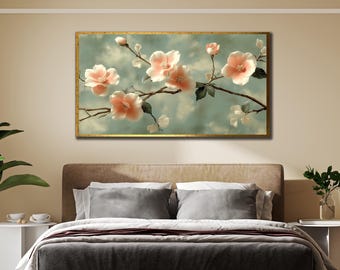 Cuadro de Sakura rosa: Decoración floral japonesa para pared