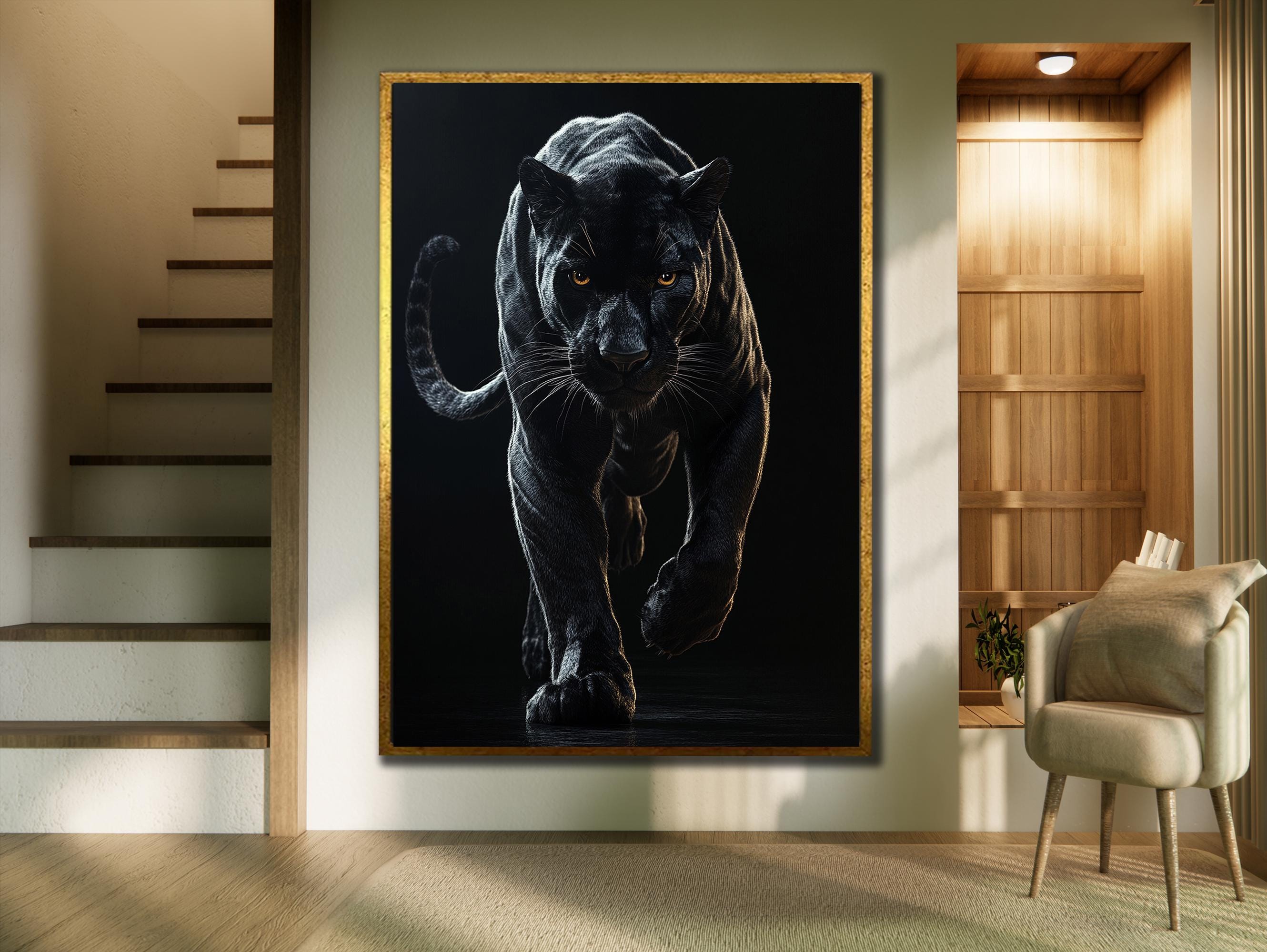 Black Panther Canvas Art: Exotic Jaguar Print, Wildlife Decor - Etsy